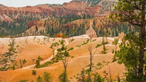 Amazing mountain landscape. Breathtaking view of the canyon. Bryce Canyon National Park. Utah. USA. 4K, 3840*2160, high bit rate, UHD