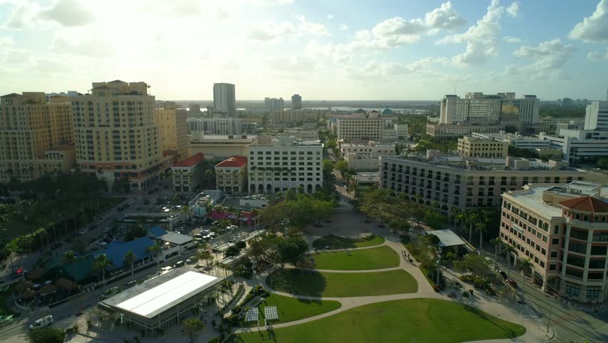Flagler Park West Palm Beach shot with aerial drone 4k 60p
