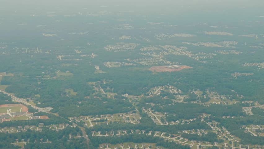 Flying over Atlanta, Georgia, United States