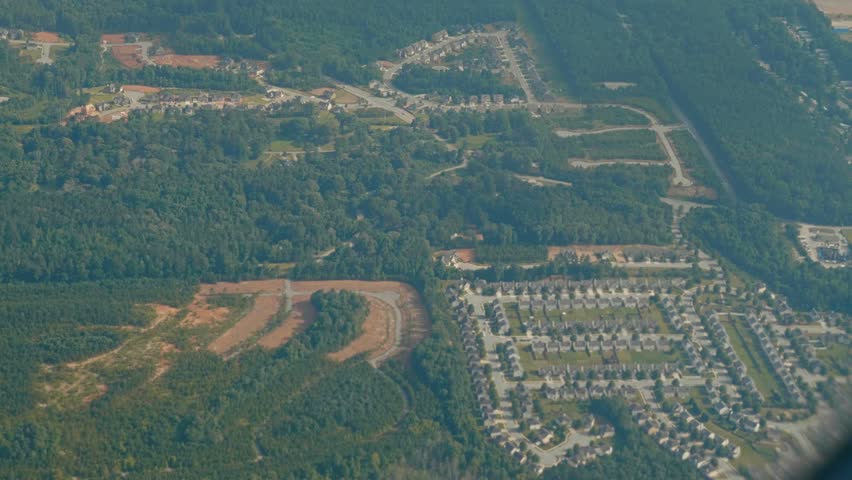 Flying over Atlanta, Georgia, United States