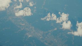 Aerial video shot in 4K from a plane