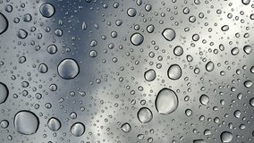 Close-up of water droplets on glass
