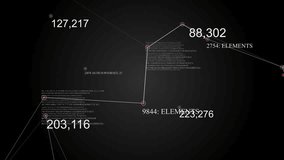 Plexus with HUD elements. Abstract background with diagrams, graphs, figures - Powered by Shutterstock - Get 15% off with code: PIKWIZARD15