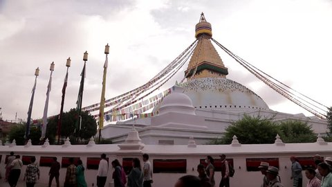 KATHMANDU, NEPAL - 15 JANUARY 2015: Tibet Nepal Kathmandu Durbar Square kathmandu boudhanath stupa