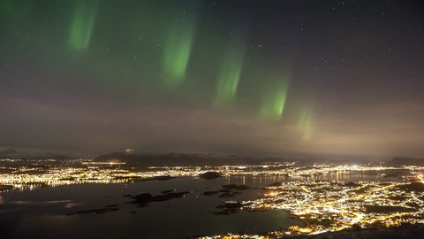 Crazy Aurora Borealis over Alesund