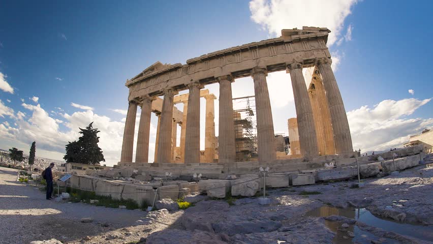 The Parthenon in Athens. The Acropolis is one of the most important ancient monuments in the world with archaeological structures including: The Acropolis, Erechtheion, Parthenon, Propylaea, and more.