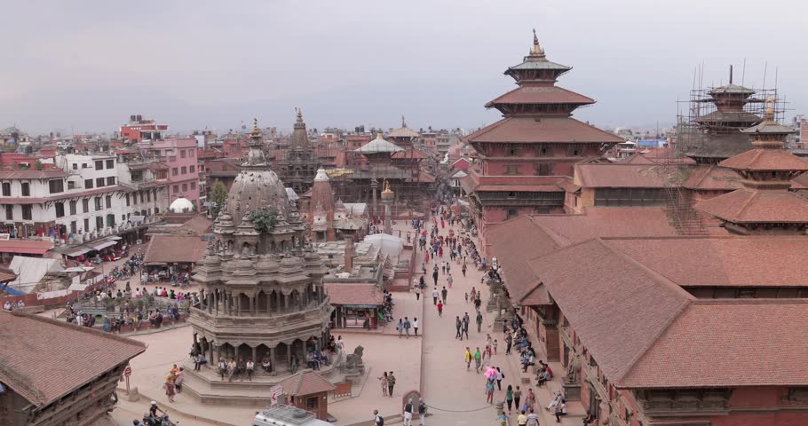 Tibet Nepal Kathmandu Durbar Square Arkivvideomateriale 100 Royaltyfritt Shutterstock