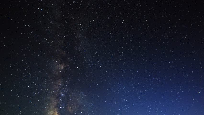 Stars draw fading lines and clouds. Night landscape. Russia | Shutterstock HD Video #1008694636