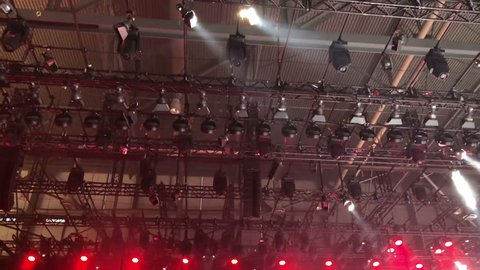 Stage lighting rig Stock Video Footage - 4K and HD Video Clips ...