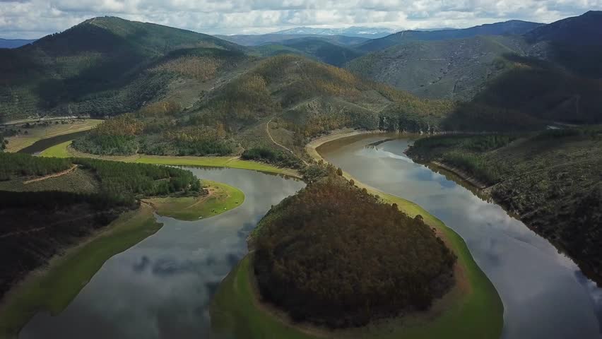 Meander of the Alagon River Known as Melero meander