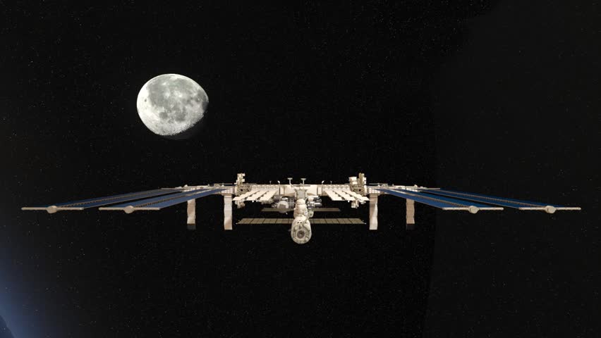 3D CG rendering of an artificial satellite. Elements of this Image Furnished By NASA.