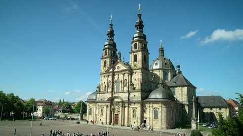 The Cathedral of St. Salvator in Fulda (Cathedral of Fulda) is the cathedral church of the Diocese of Fulda and the Holy Sepulcher of St. Boniface, Sep. 2017, Fulda, Germany