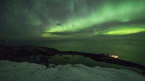 Rotating time lapse with Northern Lights