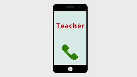 Phone Call Daughter 2d Animation On Stock Footage Video (100% Royalty ...