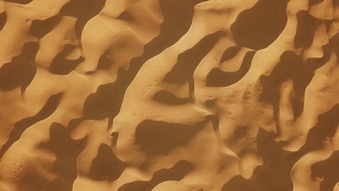 Aerial top view on sand dunes in Sahara desert, Africa, 4k