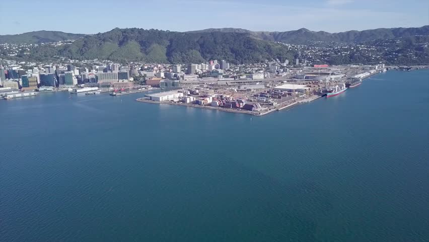 Wellington Harbor And Cargo Shipping Area Panorama 