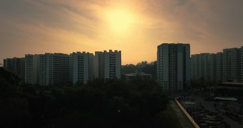 Hyperlapse Of A Morning Sunrise In Residential Singapore