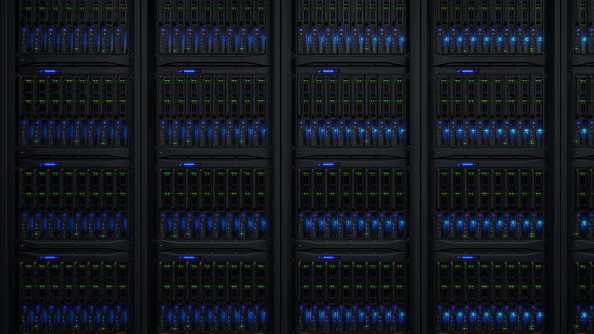 Lamps blinks on servers in modern data center. Royalty-Free Stock Footage #1008801251