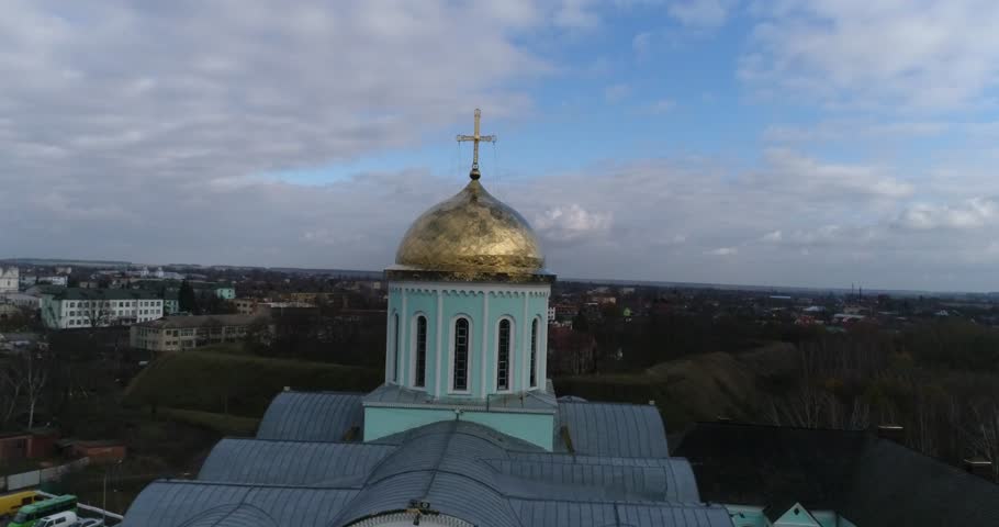 Flying close to the cross - orthodox church