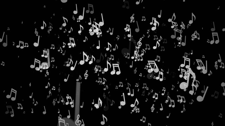 falling musical note animation rendering background Stock Footage Video ...