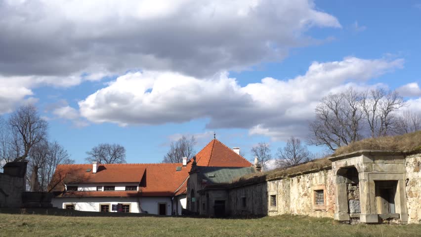 Castle in Nowy Wisnicz in spring, Poland