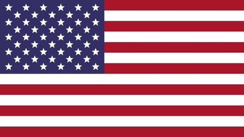 Flag of the USA waving in the wind, seamless loop animation.