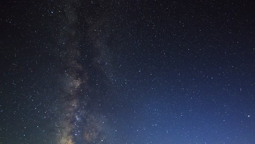 Stars draw fading lines and clouds. Night landscape. Russia | Shutterstock HD Video #1008863825