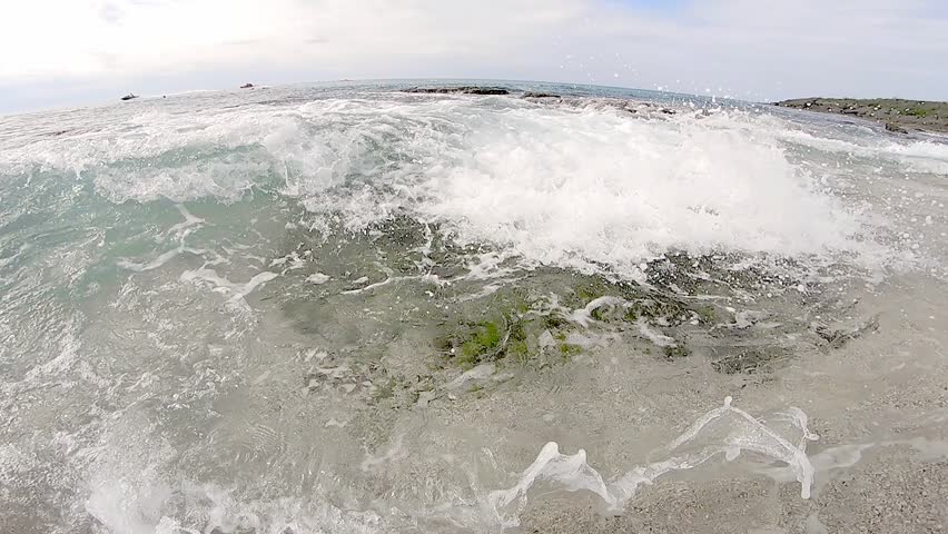 slow motion of beauty beach scenery in the kenting