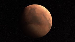 Camera Orbiting around and showing a beautiful view of the Red Planet Mars version 04