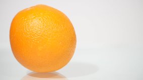 Cutting Half Oranges, Fresh Fruit, Cut With a Knife, Close-Up of an Orange, Orange, Healthy Lifestyle