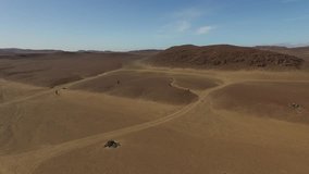 Aerial view over the desert in Namibia, africa landscape