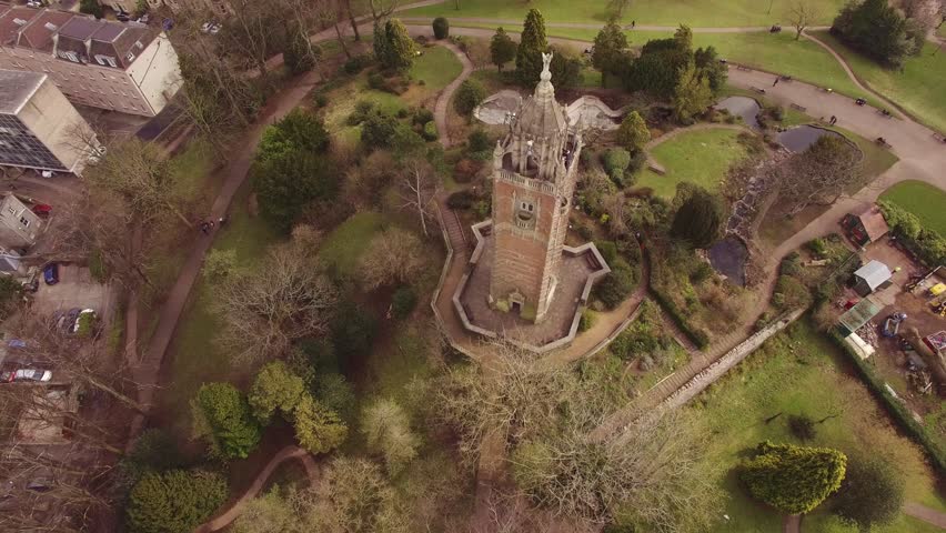 Cabot Tower & Brandon Hill Park Aerial Drone Footage, Bristol City UK