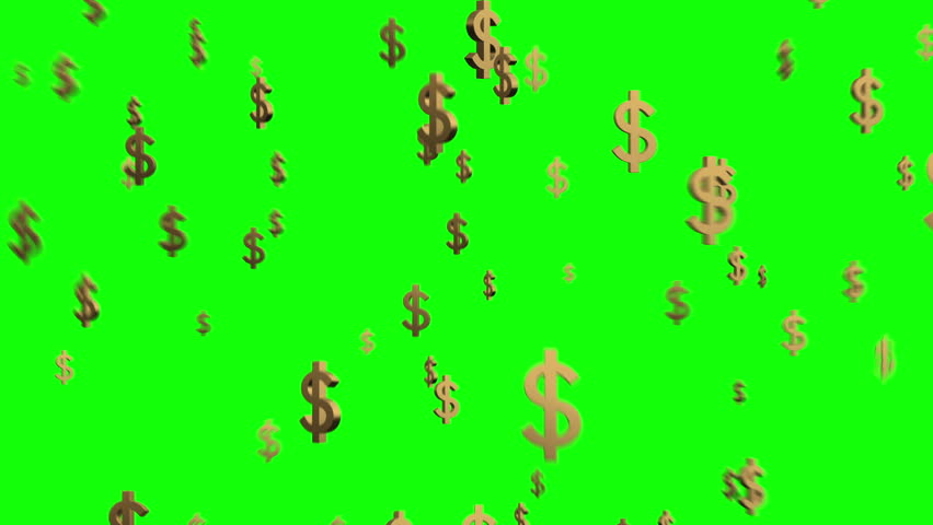 Falling 3D Dollar signs $ over a solid green screen background | Rain of USD Symbols | Seamless looping Animated Backdrop | Shutterstock HD Video #1008953261