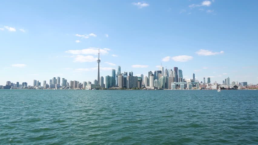 Toronto skyline from Lake Ontario.
View of Toronto downtown  | Shutterstock HD Video #1008959030