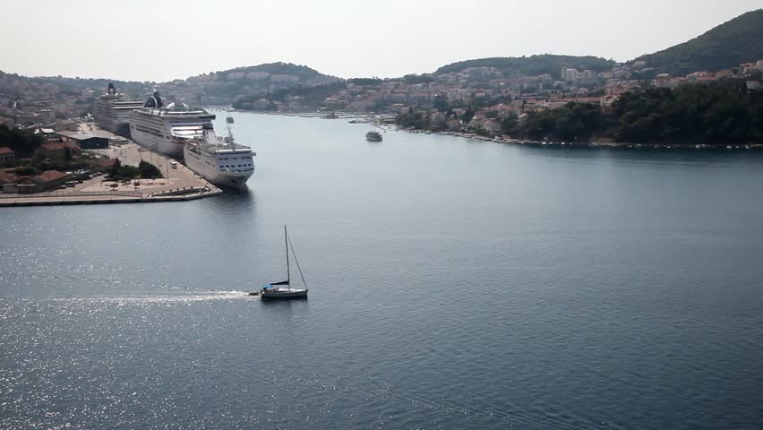 Dubrovnik, Croatia, Harbor. Adriatic sea.