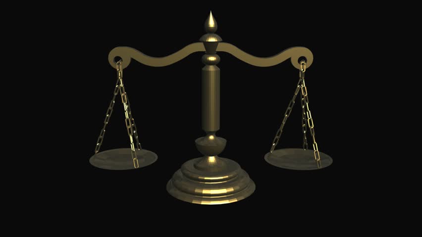 A motion graphic of Balancing Scale or in some instances referred to as a Scale Of Justice Royalty-Free Stock Footage #1008964289