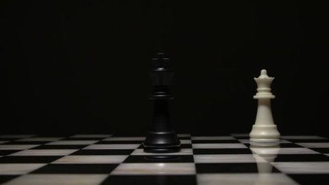 queen defeating taking a king in chess