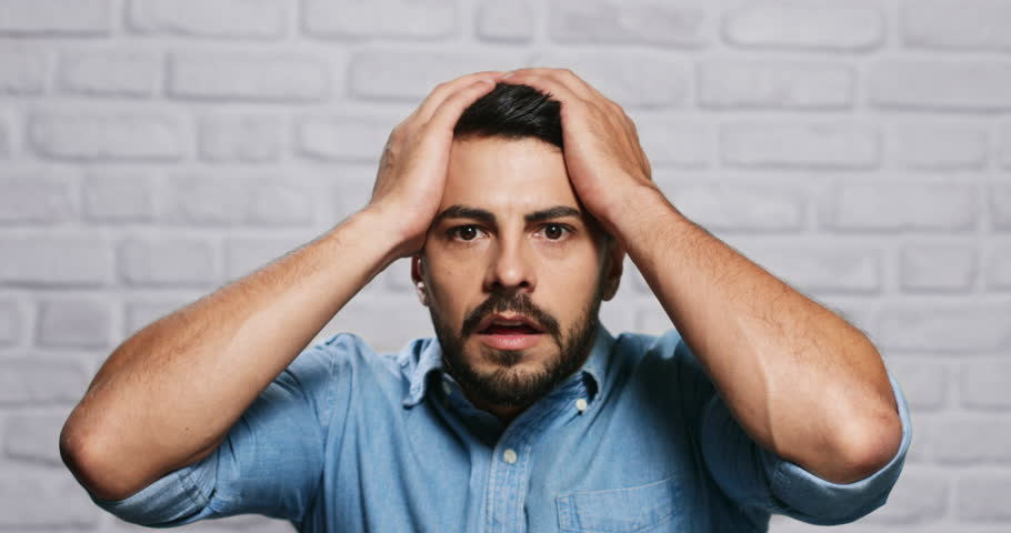 Portrait Of Upset Man Against Stock Footage Video 100 Royalty Free 1008984542 Shutterstock 