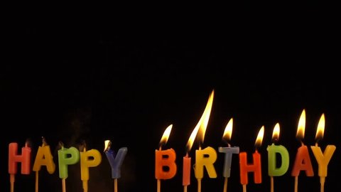 Extinguishing Happy Birthday Candles Slow の動画素材 ロイヤリティフリー Shutterstock