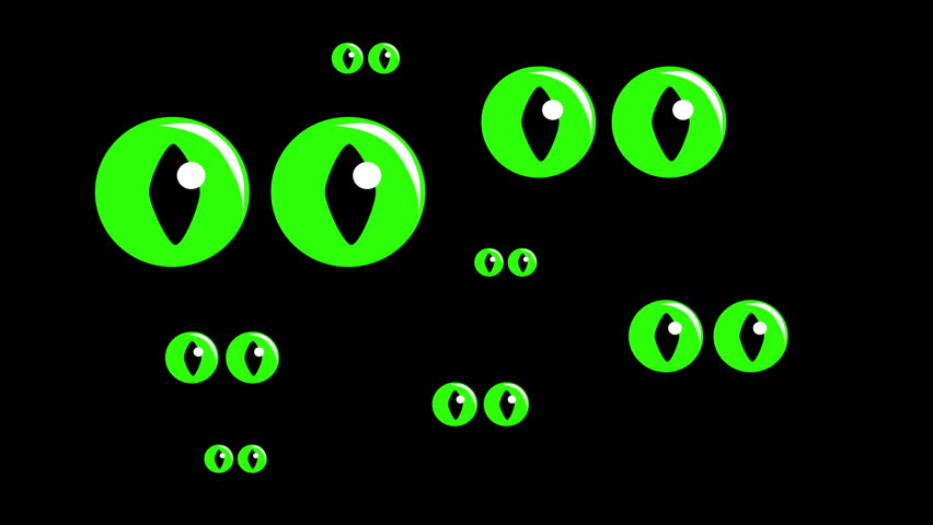 Scary spooky cartoon eyes