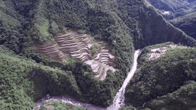Banaue Rice Terraces in mountains of Ifugao in the Philippines. They are frequently called the 