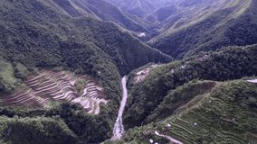 Banaue Rice Terraces in mountains of Ifugao in the Philippines. They are frequently called the 
