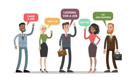Recruitment concept animation. Picking up the best candidate.