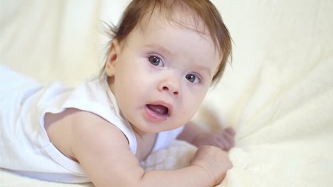 Baby With Big Blue Eyes Stock Footage Video 100 Royalty Free Shutterstock