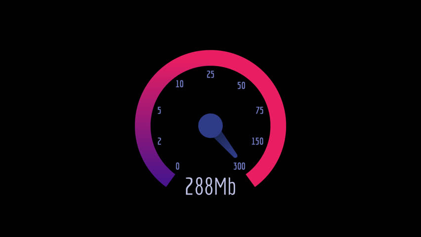 Internet Speedometer Speed Test Download and Upload 1000 Mb. Transparent Background. Motion Graphics. Animation Video. Royalty-Free Stock Footage #1009058399
