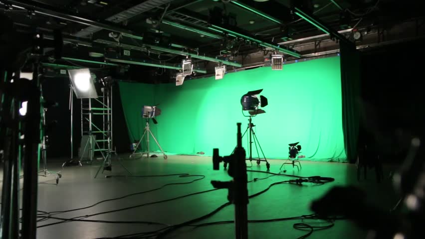 Film lighting set equipment green screen chroma key studio | Shutterstock HD Video #1009061012