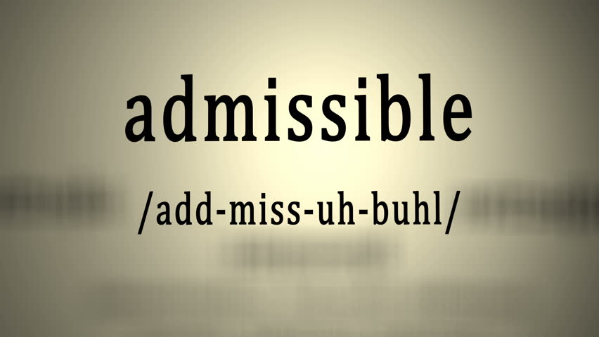 This animation includes a definition of the word admissible. Royalty-Free Stock Footage #1009069925