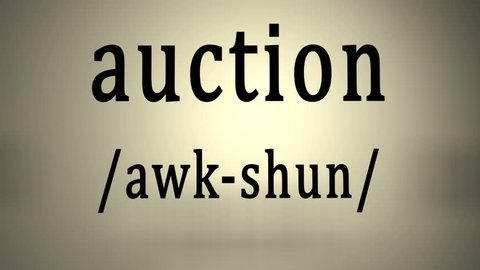 This animation includes a definition of the word auction.