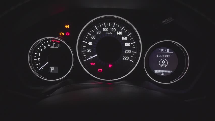 Animation of Car Dashboard Speed Stock Footage Video (100% Royalty 