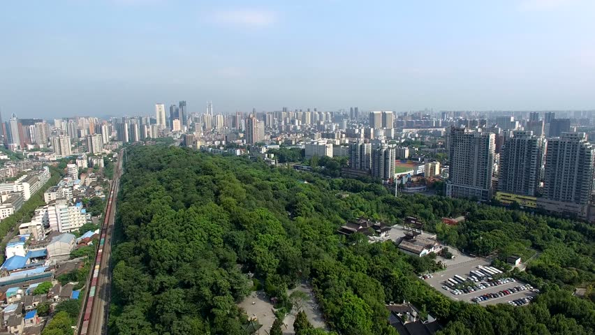Aerial view of Wuhan city,China